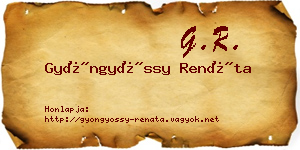 Gyöngyössy Renáta névjegykártya