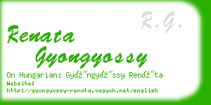 renata gyongyossy business card