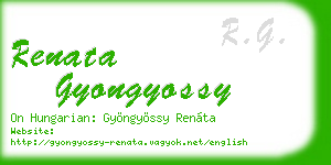 renata gyongyossy business card